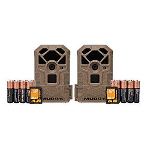 Muddy 14MP Two Pack Trail Cam Combo w/Batteries and SD Cards