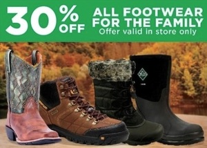 30% off All Footwear For The Family