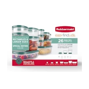 Rubbermaid Easy Find Lids Food Storage Containers 26 Pc Set
