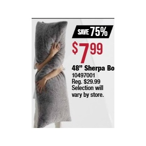 48-inch Sherpa Body Pillow