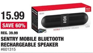 Sentry Mobile Bluetooth Rechargeable Speaker