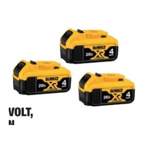 Dewalt 3-pk. 20 Volt, 4.0ah Lithium-ion Batteries