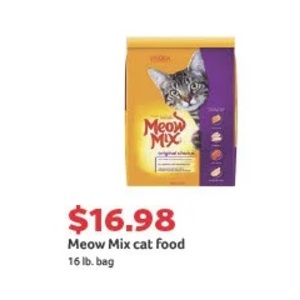 Meow Mix cat food 16 lb.bag