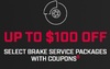 Up To $100 Off Select Brake Service Packages With Coupons