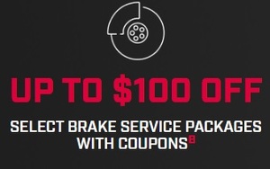 Up To $100 Off Select Brake Service Packages With Coupons