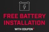 Free Battery Installation  With Coupon