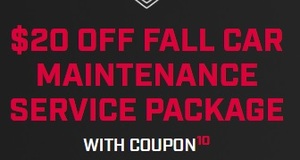 $20 Off Fall Car Maintenance Service Package With Coupon