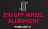 $10 Off Wheel Alignment With Coupon