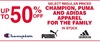 Up to 50% Off Champion, Puma 4 And Adidas Apparel For The Family