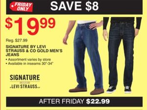 Signature By Levi Strauss & Co Gold Men's Jeans