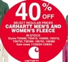 Up to 40% off Carhartt Men's And Women’s Fleece
