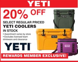 20% Off Yeti Coolers