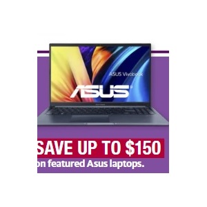 Save up to $150 or Asus laptops