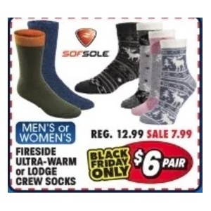 Fireside Ultra-warm Or Lodge Crew Socks