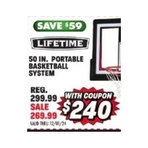 50 In. Portable Basketball System
