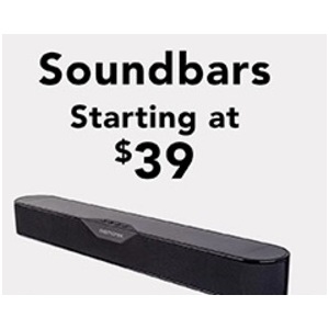 Soundbars Starting at $39