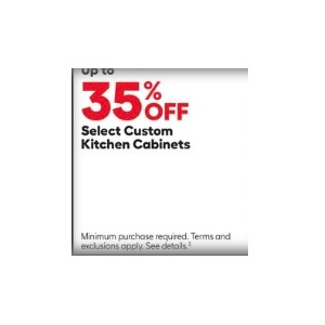 Up to 35% Off Select Custom Kitchen Cabinets