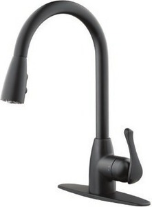 Project Source  Tucker Matte Black Pull-Down Kitchen Faucet