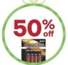 50% off Alkaline Batteries