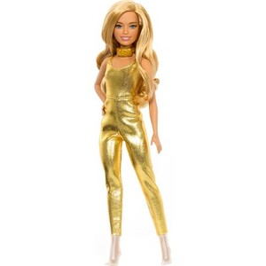 Barbie 12.7-inch Fashionistas Petite Golden Jumpsuit 65th Anniversary