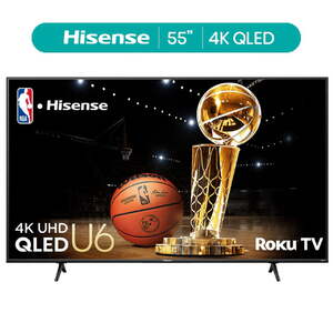 Hisense 55" Class U6HR Series QLED 4K UHD Roku Smart TV 55U6HR