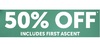 50% off Includes First Ascent