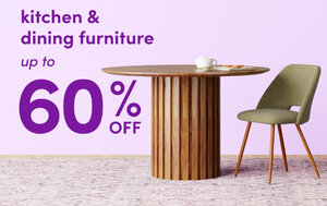 up to 60% off kitchen & dining furniture