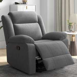 Wade Logan Brynli 37" Wide Soft Upholstered Manual Rocker Recliner