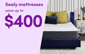 Up to $400 Sealy mattresses