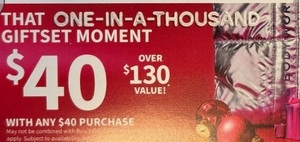 Holiday Wonder Giftset Tote Bag for $40 with any $40 purchase