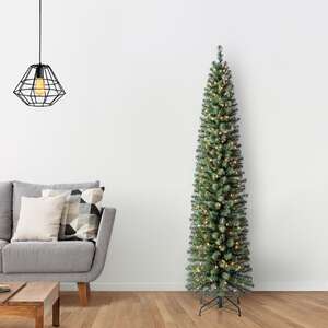7ft. Pre-Lit Pencil Artificial Christmas Tree, Clear Lights by Ashland