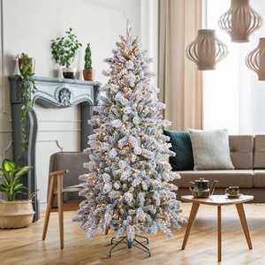 7.5ft. Pre-Lit Vermont Flocked Artificial Christmas Tree