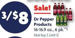 Dr Pepper Products 16-16.9 oz., 6 pk