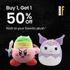 Buy 1, Get 1 50% off Rush to your favorite plush.
