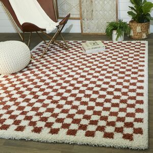 Covey Plush Checkered Thick Shag Area Rug from $51.37