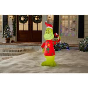 4-ft LED Pre-Lit Inflatable Grinch