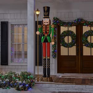 6ft LED Pre-Lit Candy Soldier Nutcracker