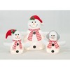 3 pc. LED Collapsible Snowmen Family