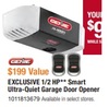 1/2 HP Smart Ultra-Quiet Garage Door Opener