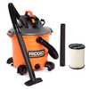 RIDGID 16 Gallon 5.0 Peak HP NXT Shop Vac Wet Dry Vacuum with General Debris Filter