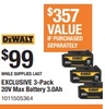 3-Pack 20V Max Battery 3.0Ah
