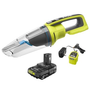 RYOBI ONE+ 18V Cordless Wet/Dry Hand Vacuum Kit with 1.5 Ah Battery and Charger