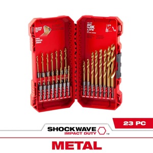 Milwaukee SHOCKWAVE IMPACT DUTY Titanium Twist Drill Bit Set (23-Piece)