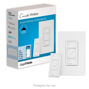 Lutron Caseta Smart Dimmer Switch and Remote Kit for Wall and Ceiling Lights