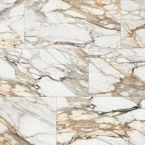 Daltile Wenrose Calacatta Topaz 24 in. x 48 in. Polished Porcelain Marble Look Floor and Wall Tile