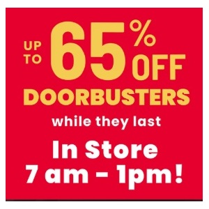 Up to 65% Off Doorbuster