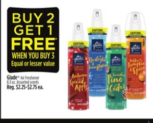 Buy 2 Get 1 Free When You Buy 3 Equal Or Lesser Value Glade Air