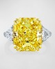 Neiman Marcus Diamonds Platinum and 18K Yellow Gold Radiant Cut Yellow Diamond Ring