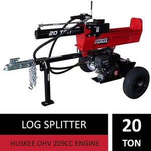 Huskee 20-Ton Gas-Powered Horizontal/Vertical Log Splitter, 209cc Engine