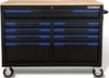 Kobalt 46.1-in L x 37.2-in H 9-Drawers Rolling Black Wood Work Bench